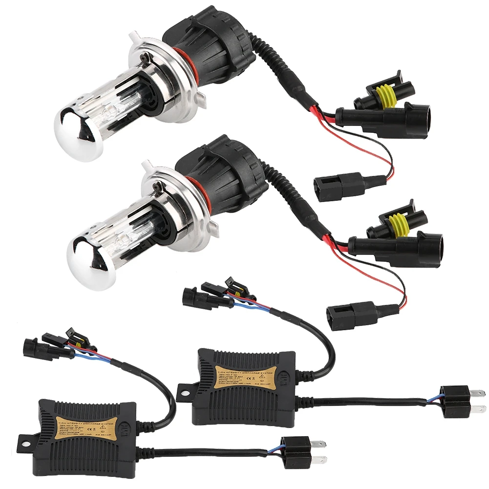 55 Вт HID HI/LO H4 3 6000K BI BEAM комплект для преобразования ксеносветильник п тонкие
