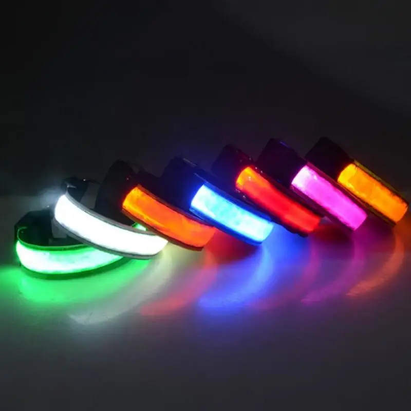 1/2pcs LED Night Running Armband Outdoor Cycling Jogging Arm Strap Bike Safety Light Reflective Belt Warning Wristband Led Belt
