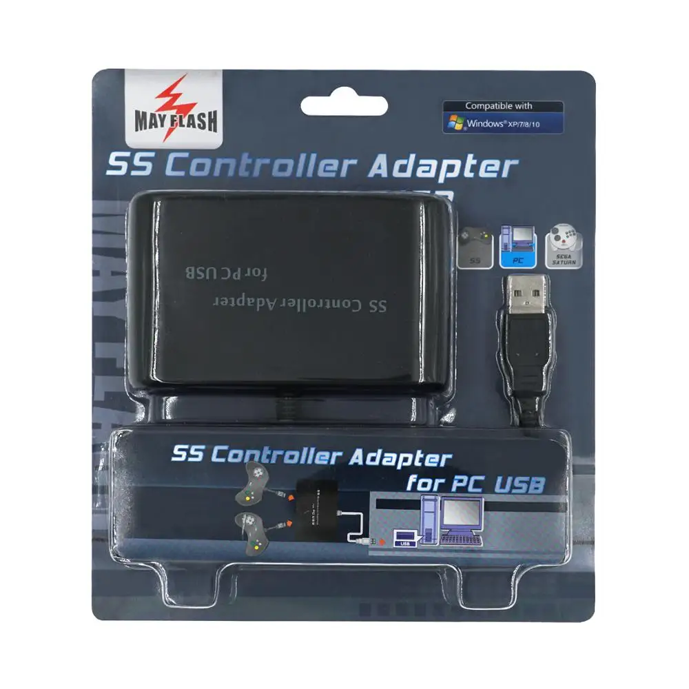 MayFlash для Sega Saturn SS контроллер игровой планшет ПК USB адаптер двойной порт|adapter