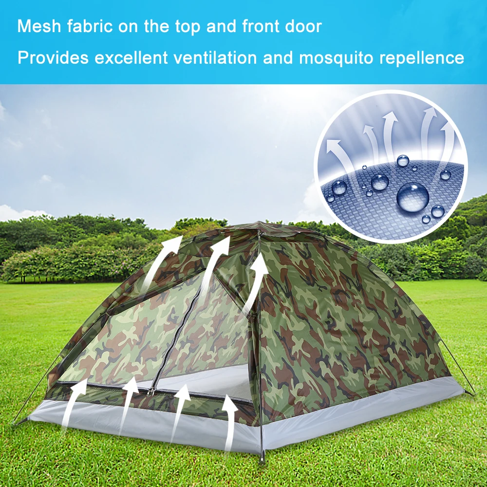 2 Person Beach Tents Ultralight Single Layer Water Resistance Camping Tent Travel with Carry Bag Hiking Traveling Shelter Tents camping tent,portable tent