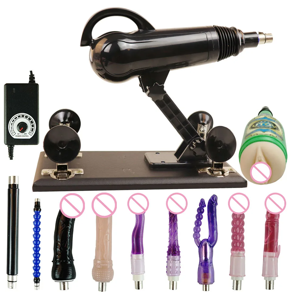 Men and women sex machine with sex toys for women and men - Automatically retractable dildos for men and women Pump gun 1