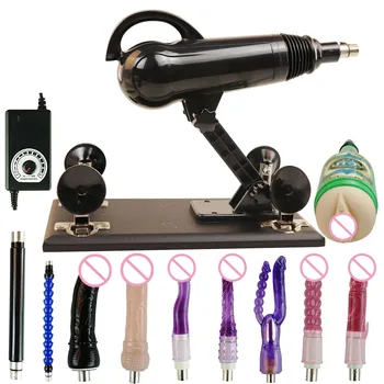 Men and women sex machine with sex toys for women and men – Automatically retractable dildos for men and women Pump gun