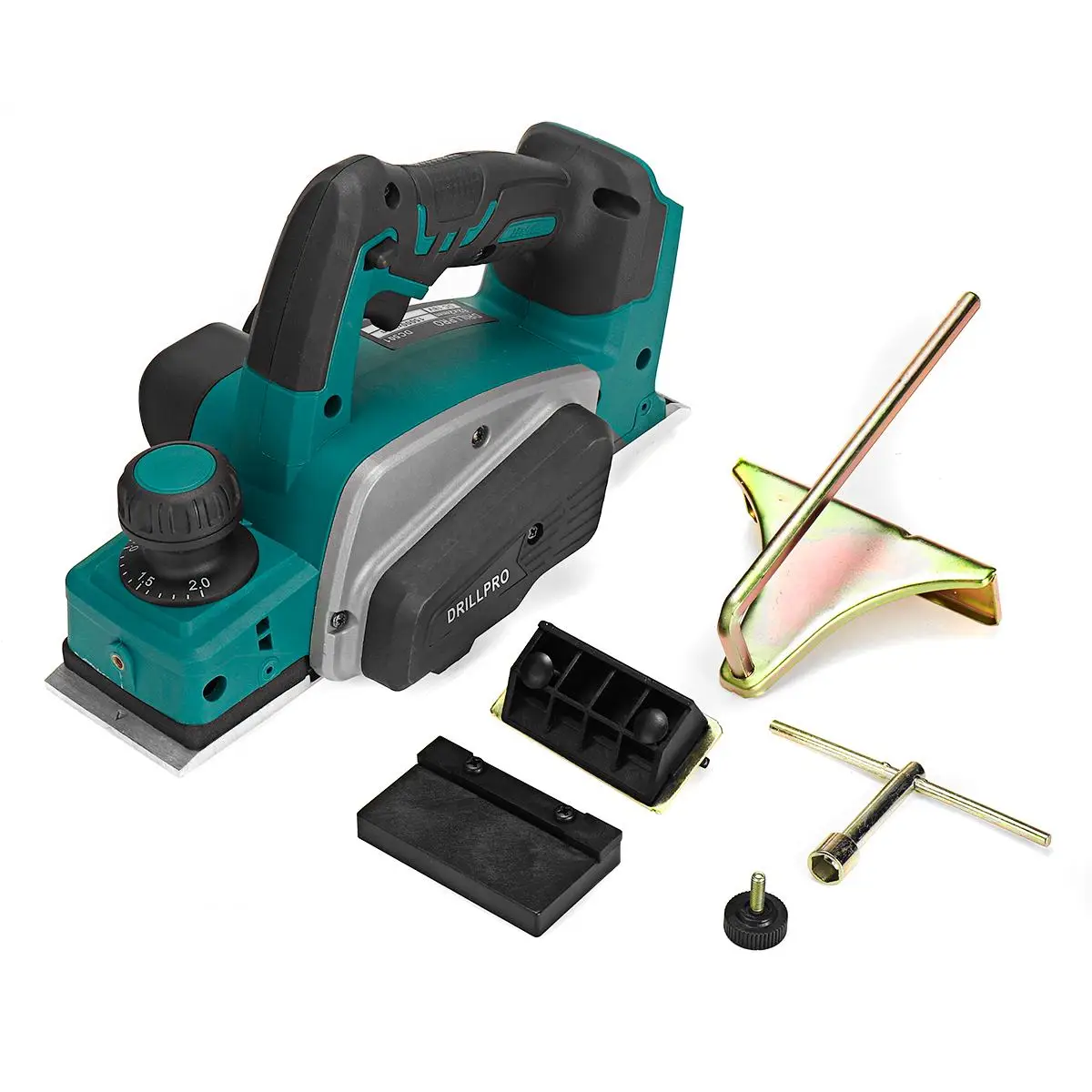 Drillpro 15000RPM 18V Rechargeable Electric Planer Cordless Handheld Wood Cutting Tool with Wrench for Makita 18V Battery - Image 6