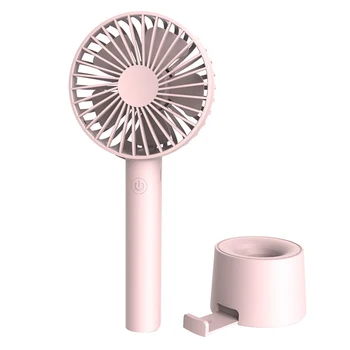 

Portable Usb Rechargeable Mini Fan Suitable For Outdoor Handheld Silent Small Fan Pink