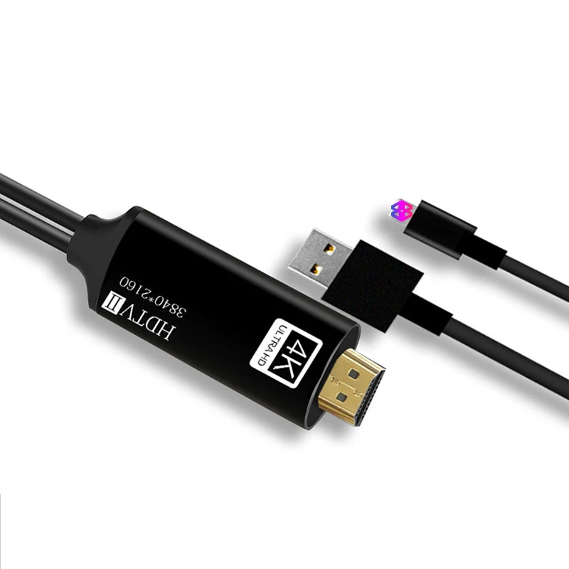 

2M Lighting to HDMI HDTV AV Cable Adapter for 4K HD phone projection screen for iPhone X 7 7 Plus 8 6S 6 Charging Adapter Cable