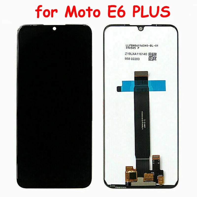 ЖК дисплей для Motorola Moto E6 Plus PAGA0004 play экран + сенсорный дигитайзер Датчик сборка