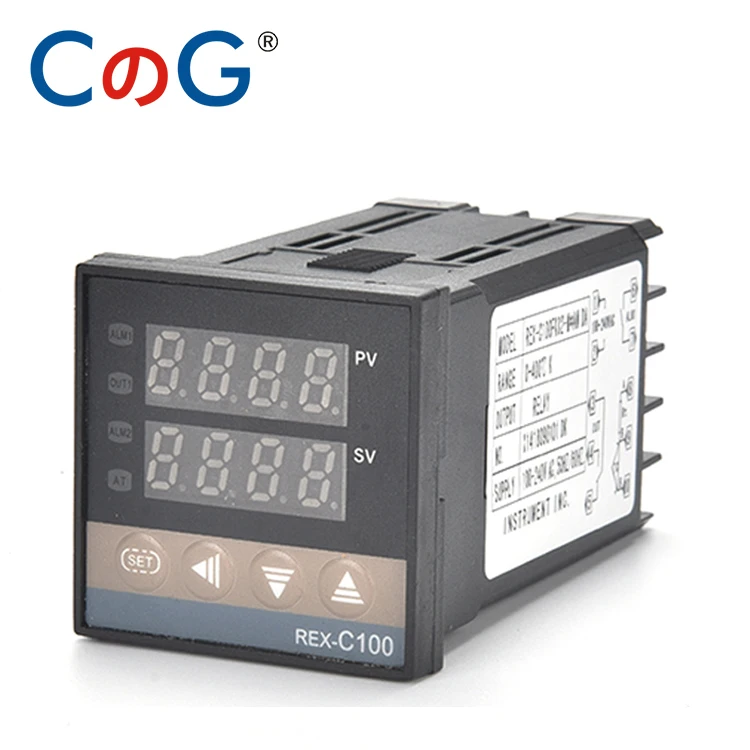 REX C100 PT100 цифровой регулятор температуры Термостат SSR выход 40DA реле алюминиевый