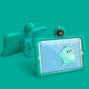 

Lovely Silicone Stand Case For Tablets ipad Mini1 2 3 4 5 air 2 3 pro 10.2inch 10.5 Cartoon Cover For ipad pro9.7 2017 18 9.7