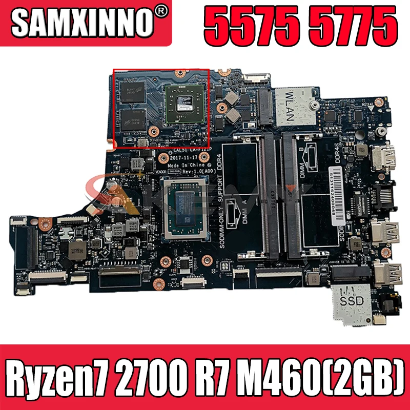 Akemy FOR DELL INSPIRON 5575 5775 Motherboard CAL51 LA-F121P Ryzen7 2700 R7 M460-2GB CN-0P34C9 P34C9 Mainboard 100%tested  Компьютеры