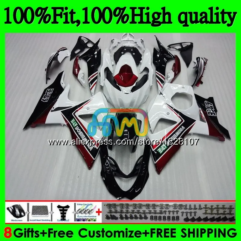 K9 для SUZUKI GSXR-1000 GSXR 1000 09, 10, 11, 12, 13, 15 и 16 44BS. 0 GSXR1000 2009 2010 2011 2012 обтекатель темно-красного и белого цвета