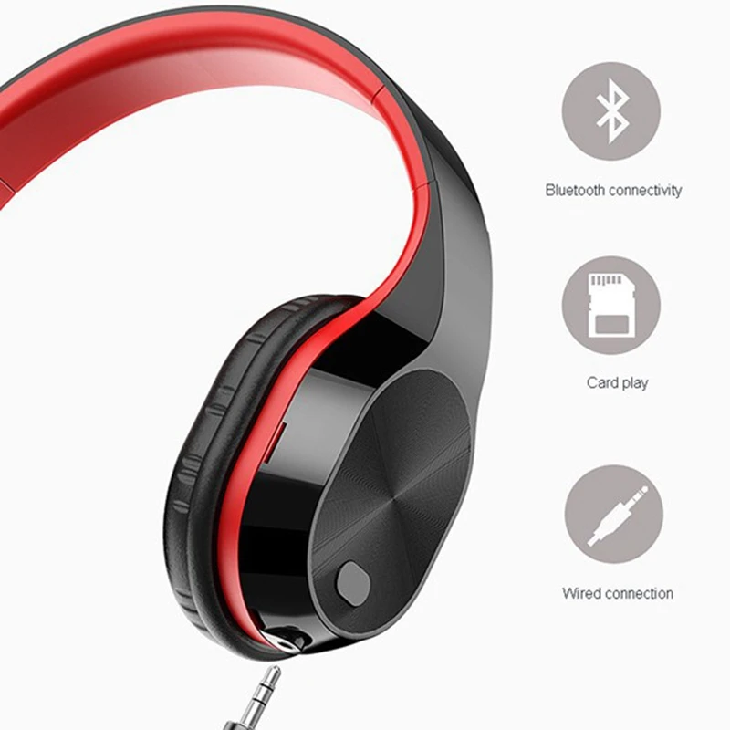 T5 Wireless Headphones Active Noise Cancelling Bluetooth Headphones 9D Stereo Music Headsets with Mic TF Card