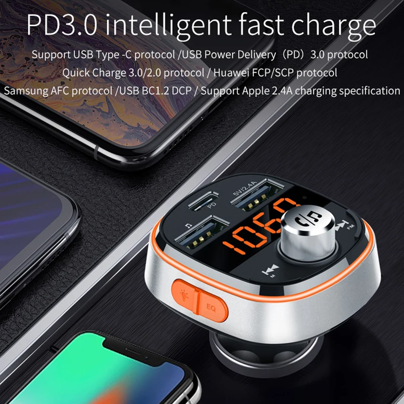 Автомобильный fm передатчик Cden mp3 плеер Bluetooth U диск без потерь музыкальный