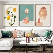 Minimalism Flower And Plants Modern Canvas Painting Wall Art Decor Print Posters Nordic Vase Pictures For Living Room Decoration