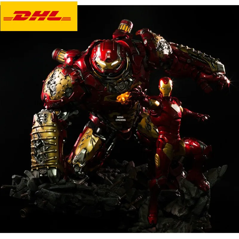 

34" Hulkbuster Statue Iron Man MK43 Bust Tony Stark Full-Length Portrait Christmas Present GK Action Figure Toy BOX 87CM V1117