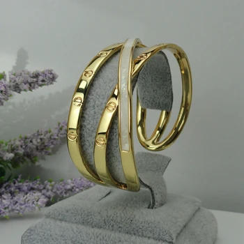 

Yuminglai 24K Dubai Gold Bracelets Fashion Big Bracelet FHK8686