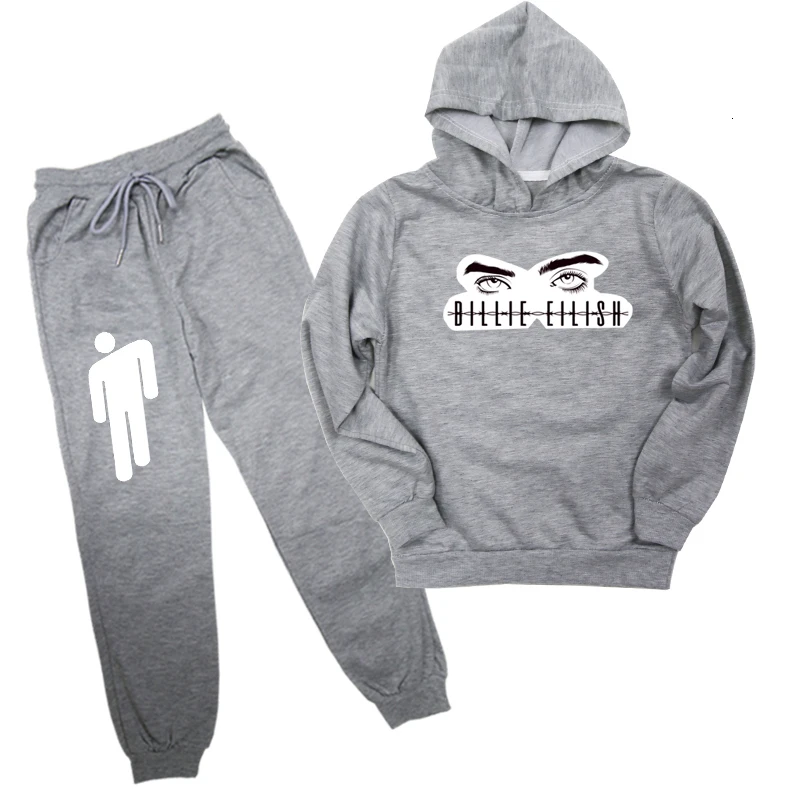 Модный комплект одежды из 2 шт./компл. Ropa Hombre Billie Eilish спортивный костюм Для мужчин повседневные толстовки брюки по доступной цене, повседневная одежда для подростков ткань Толстовки костюмы