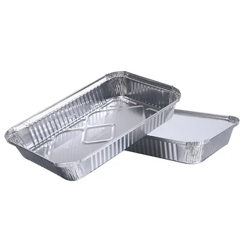 

10Pcs BBQ Aluminum Foil Grease Drip Pan Grill Catch Tray Weber Disposable Takeaway Bowl Packing Box Tin Carton BBQ Tin Foil Tray