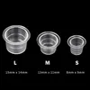 100pc S/M/L Plastic Disposable Microblading Tattoo Ink Cups Permanent Makeup Pigment Clear Holder Container Cap Tattoo Accessory 1