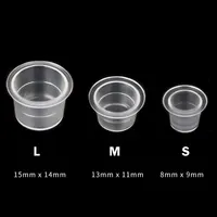 100pc S/M/L Plastic Disposable Microblading Tattoo Ink Cups Permanent Makeup Pigment Clear Holder Container Cap Tattoo Accessory 1
