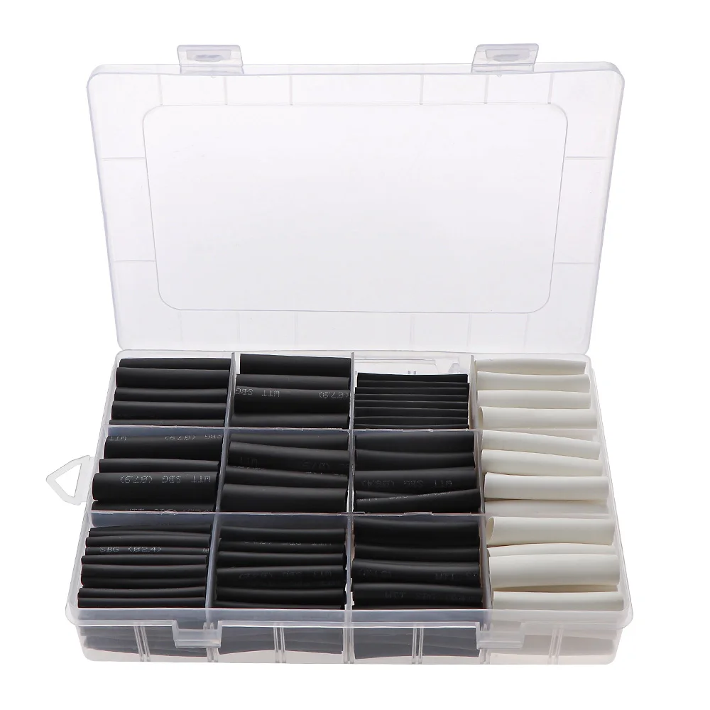 300Pcs 3:1 Heat Shrink Tubing Kit  with Glue Dual Wall Tubing Diameter 2.4/3.2/4.8/6.4/7.9/9.5/12.7mm Adhesive Lined Sleeve Wrap