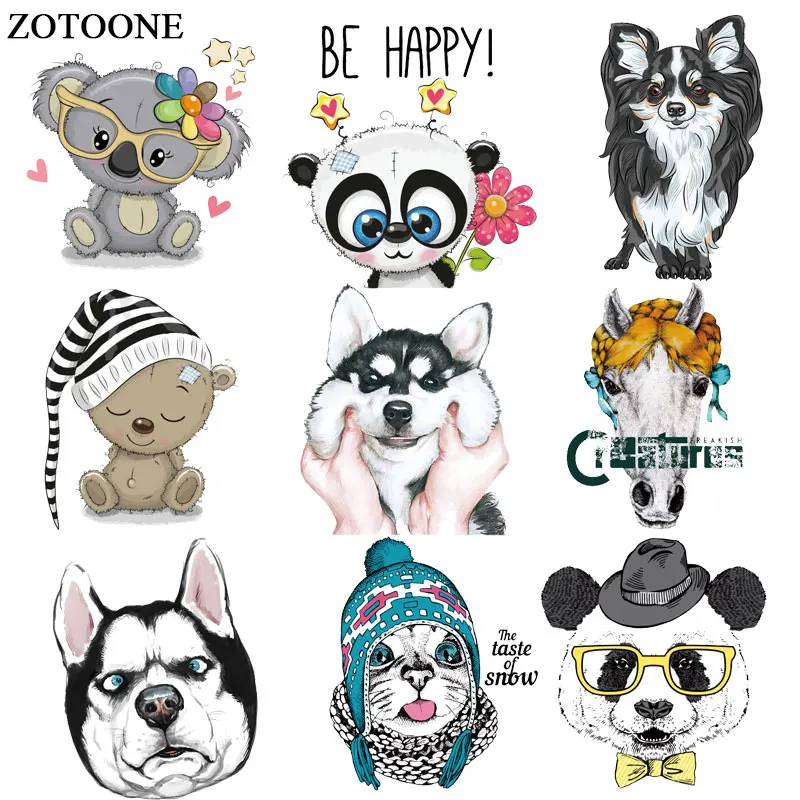 ZOTOONE Животные патч собака кошка Медведь Железный На переноске для одежды