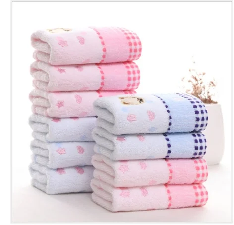 Lovely Cartoon Small Bear Towel Soft Cotton Hand Cloth Baby Face Towel 50*25cm 