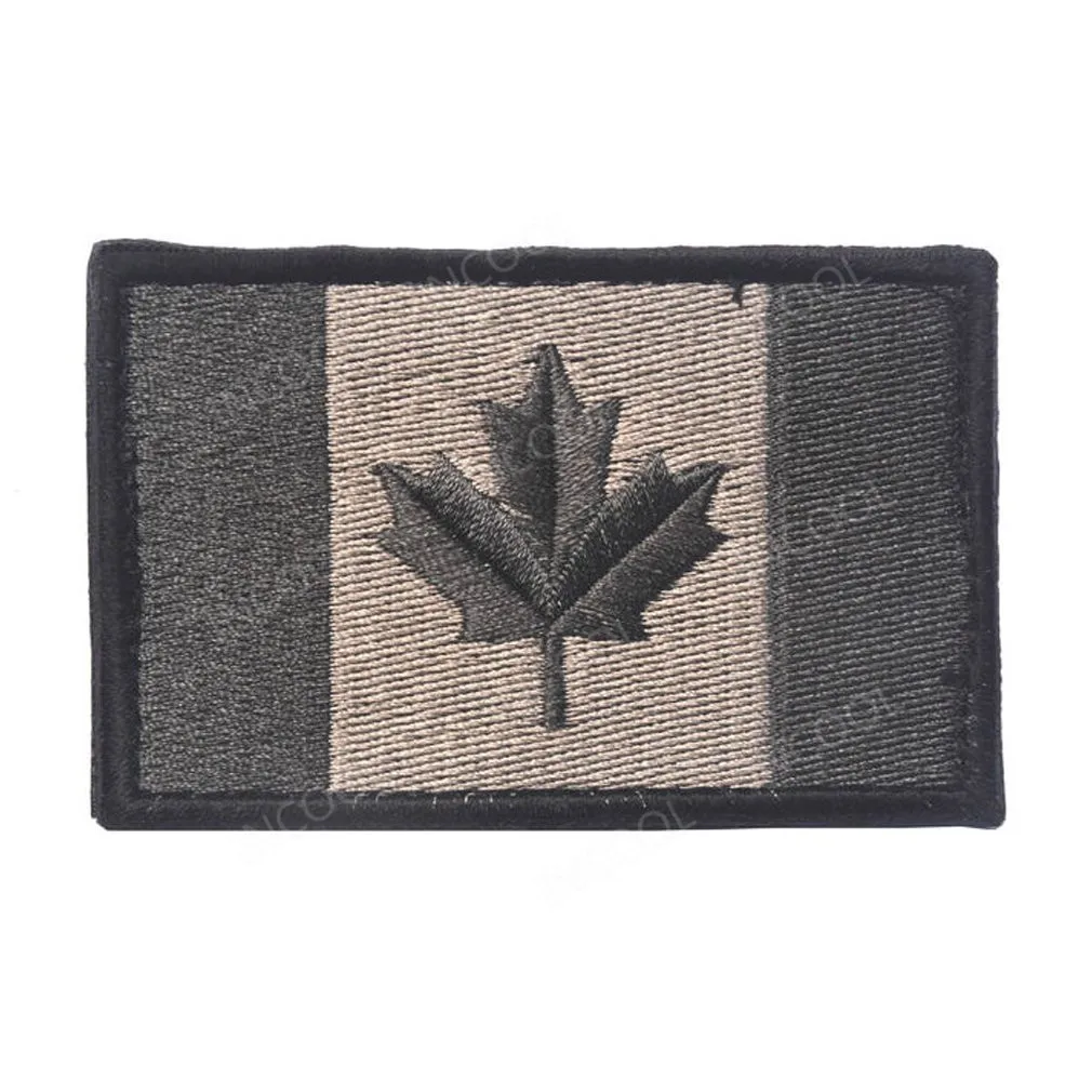 Canada Flag Embroidered Patches Maple Leaf Canadian Flags Military  Patches Tactical Emblem Appliques 3D Embroidery Badges 