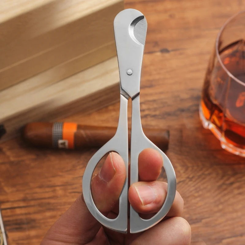 1pcs Cohiba Stainless Steel Knife Metal Cigar Cutter Scissors Easy to Cut Blade Smok Machine for Cutting 14cm | Дом и сад