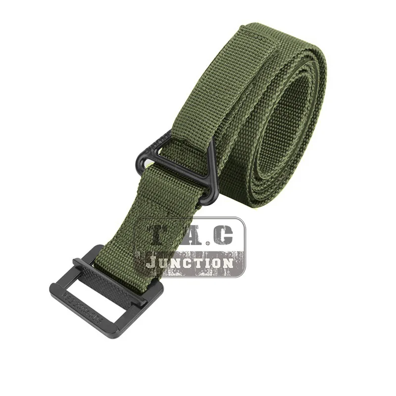 OD Тактический CQB Rigger's Belt 1," аварийный спасательный пояс Rappel поясной ремень для стрельбы с v-образной пряжкой Регулируемый ремень - Цвет: OD