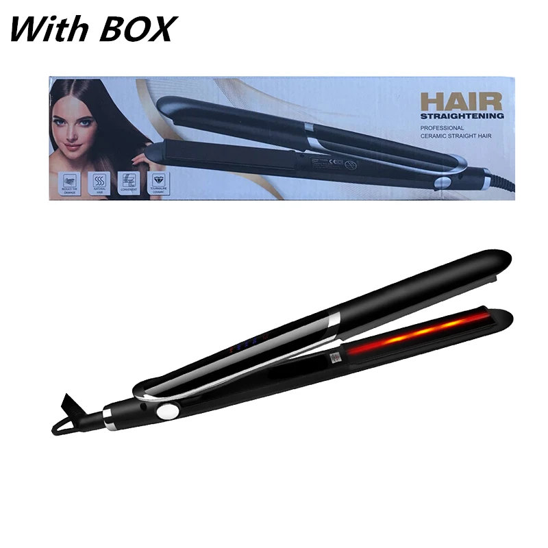 Одношаговый фен для волос и весло для укладки, щетка для укладки отрицательных ионов, Горячие воздушные лопасти, щетка для укладки, гладкая технология Frizz Ionic - Цвет: Black with box