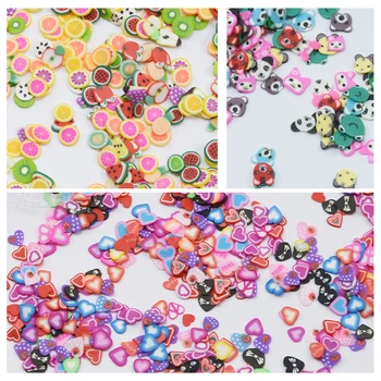 

10000Pcs Nail Art ,3D Fruit Nail Polymer Charms Slime Slices, Mini Cute Colorful DIY Strawberries/Apple Banana Watermelon#PD