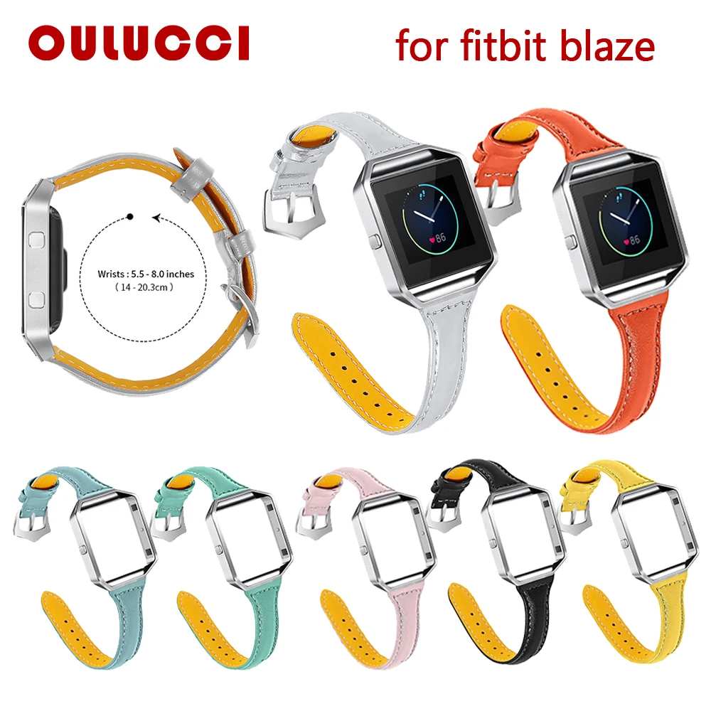 Кожаные ремешки OULUCCI для Fitbit blaze band сменный тонкий спортивный ремешок из
