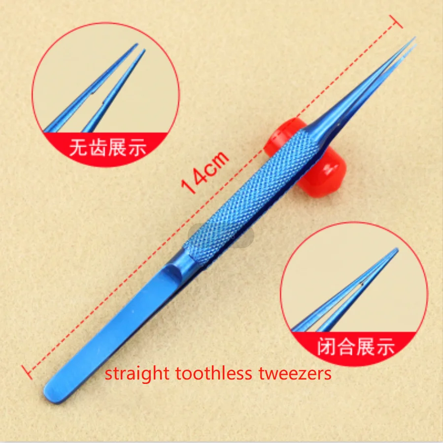 Titanium Microsurgery Ophthalmic Equipment Medical Surgical Instrument Medical Tool set#6+Disinfection box silicone pad