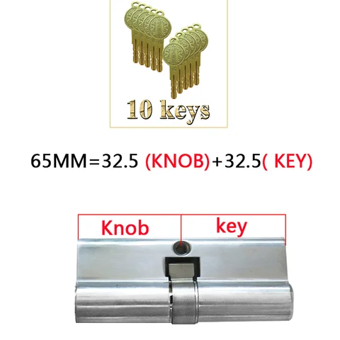 Door Lock C Grade Copper Locking Cylinder Security Lock Core Cylinders Key Door Cylinder Lock with 10 keys door locks