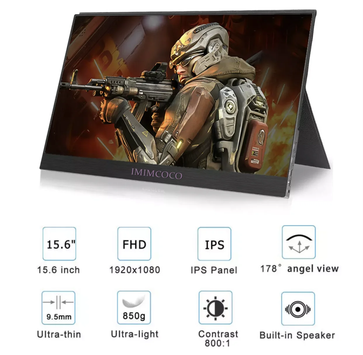 15,6 ''ультра тонкий тип-c HDMI сенсорный портативный монитор и FHD игровой ЖК-дисплей с кожаный чехол подходит для PS3 PS4 переключатель Xbox телефон ноутбук ПК
