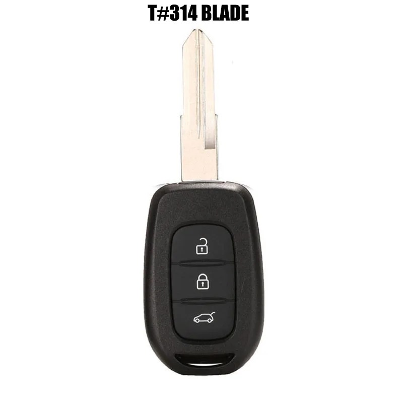 Jingyuqin 3 кнопки дистанционного ключа автомобиля оболочки для Renault Sandero Dacia Logan Lodgy Dokker Duster - Цвет: T314 blade