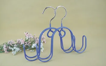 

Free shipping] Special Blue PVC Coated Hangers for Shoes / Metal Hanger (18 pieces/Lot)