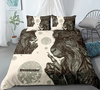 

Sketch Abstract Animal Dog Eagle Bedding Set Bedroom Decor Duvet Covers Kids Teens Gift 2/3 Pieces Bedspread with Pillowcases
