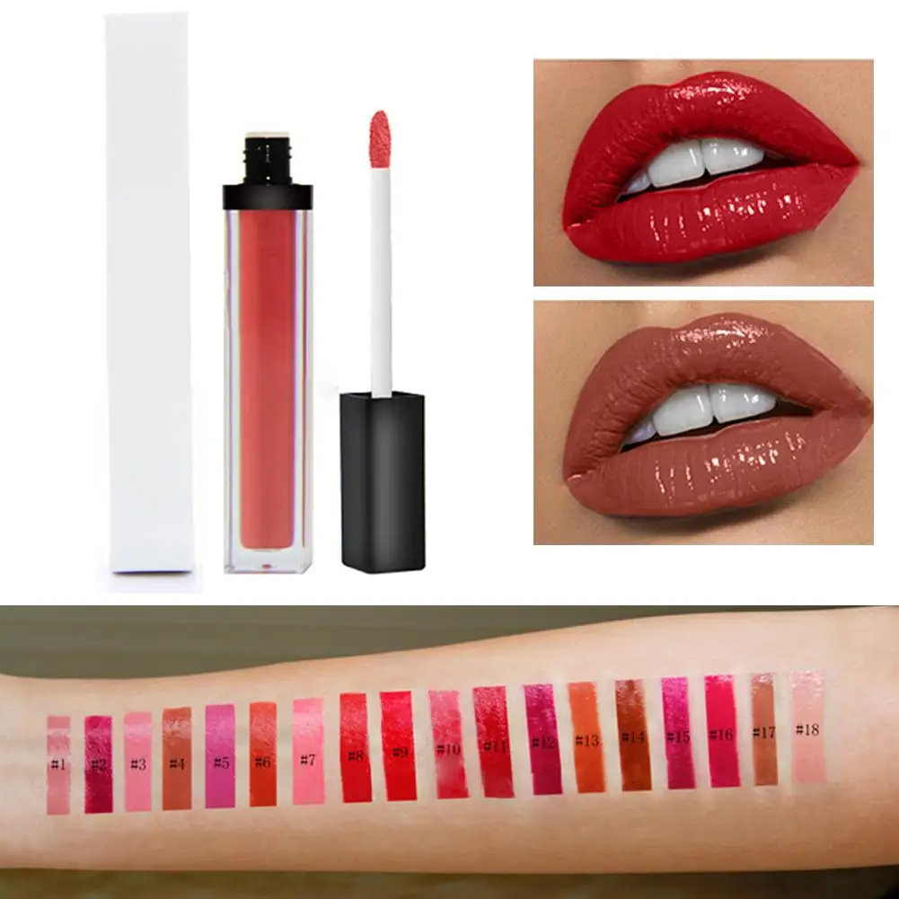 

HOT SALES!!! Non Sticky Long Lasting Moisturizing Hydrating Liquid Lipstick Lip Glaze Gloss long lasting moisturizing waterproof