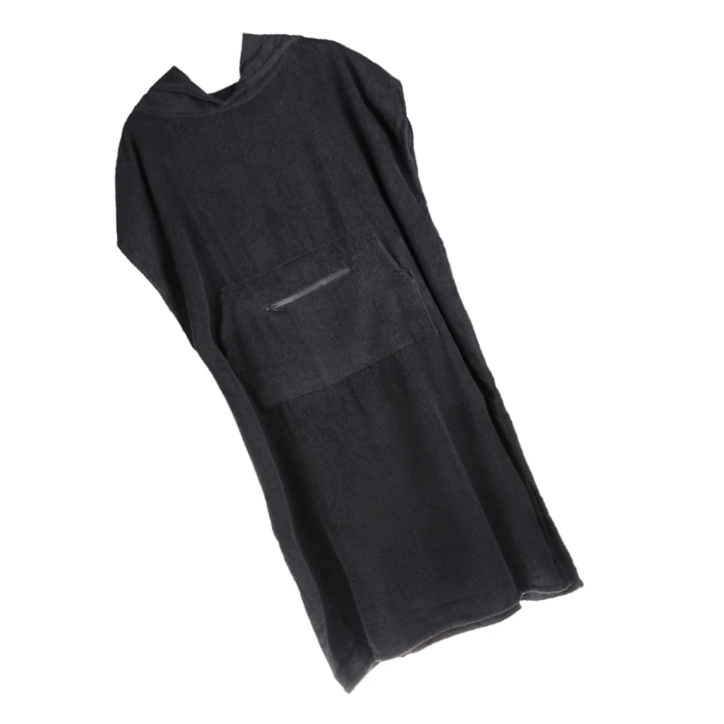 

Deluxe Cotton Beach Surf Poncho Wetsuit Changing Robe/Towel Beach Toweling Poncho Bathrobe for Surfing Swimming