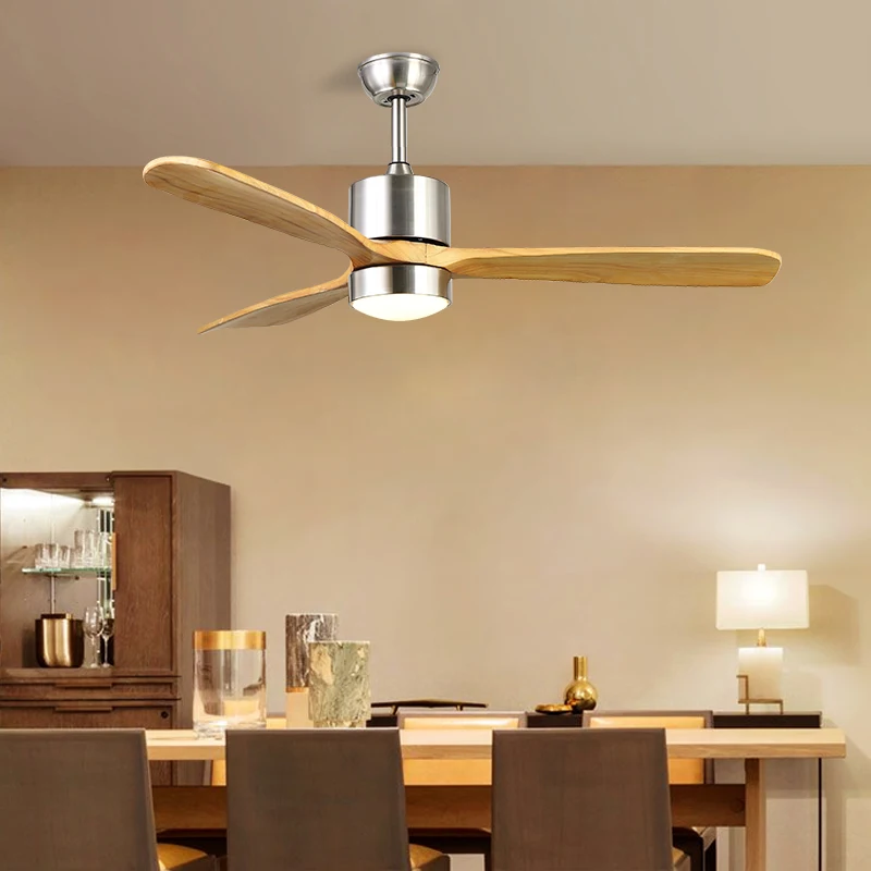 Minimalism Unique LED Wood Fan Blade Ceiling Lamp High Quality Iron Art Household Living Room Restaurant Hanging Light | Освещение