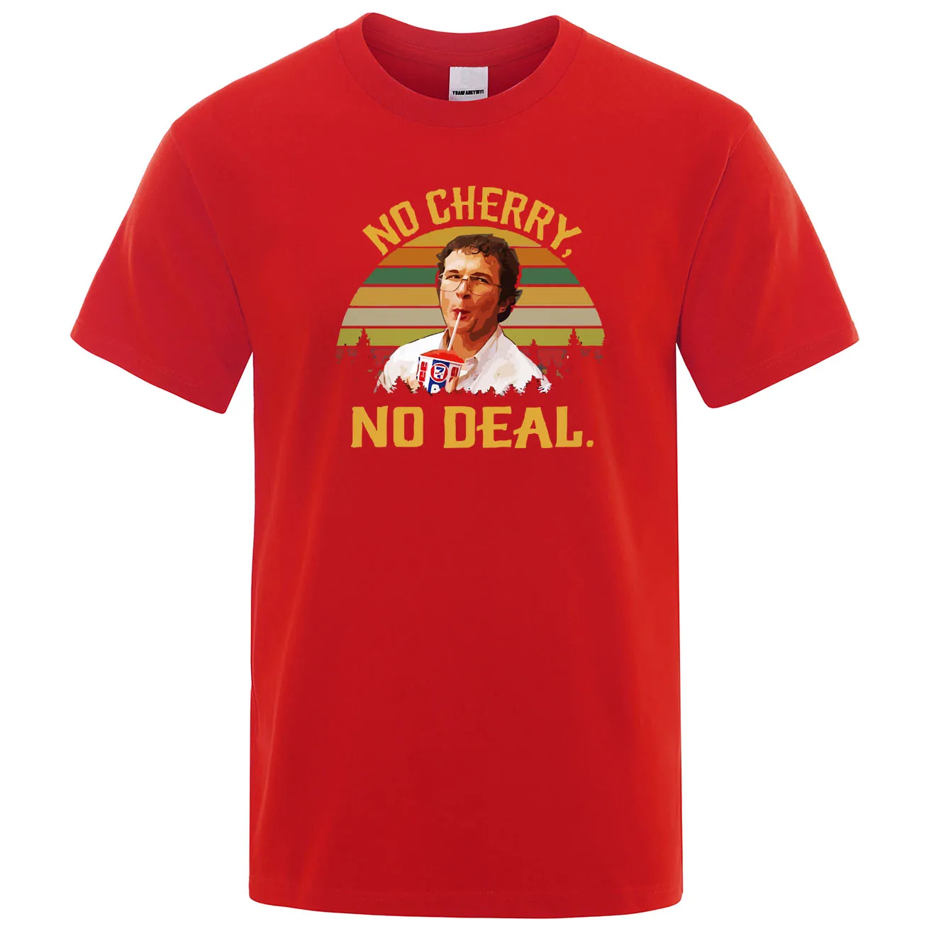 No Cherry No Deal Мужская футболка с рисунком, короткий рукав, повседневные летние хлопковые топы, винтажная Ретро футболка, футболка с принтом «чужак» - Цвет: red 6