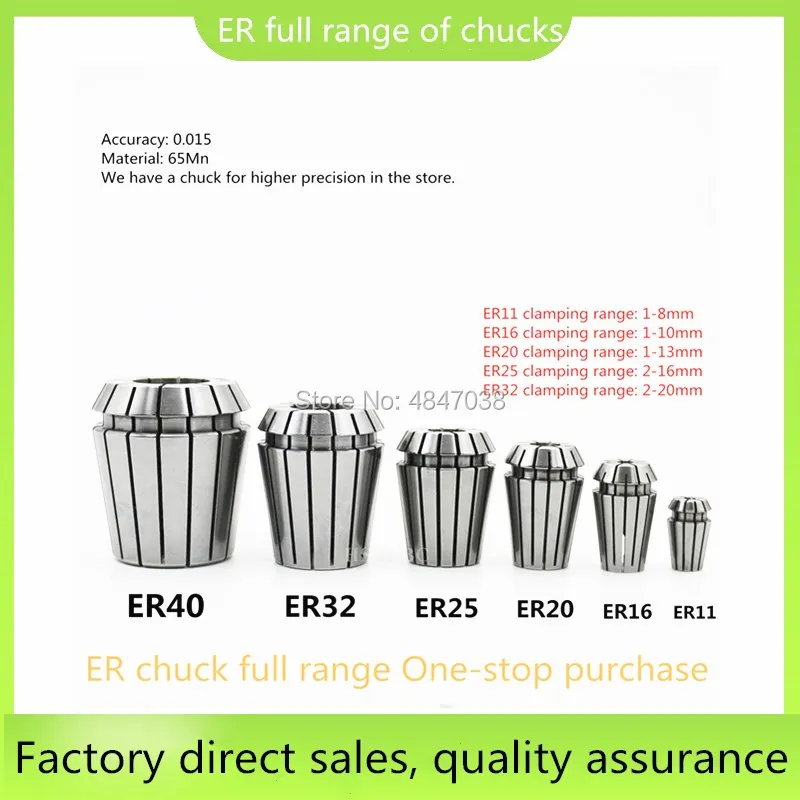 ER11 ER16 ER20 ER25 ER32 пружинная Цанга из стали er патрон для станка с ЧПУ, фрезерный инструмент, держатель, двигатель шпинделя гравировального станка