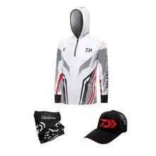 Новинка, летняя одежда для рыбалки Daiwa с длинным рукавом, дышащая Солнцезащитная одежда с защитой от ультрафиолета, ультратонкая рыболовная рубашка