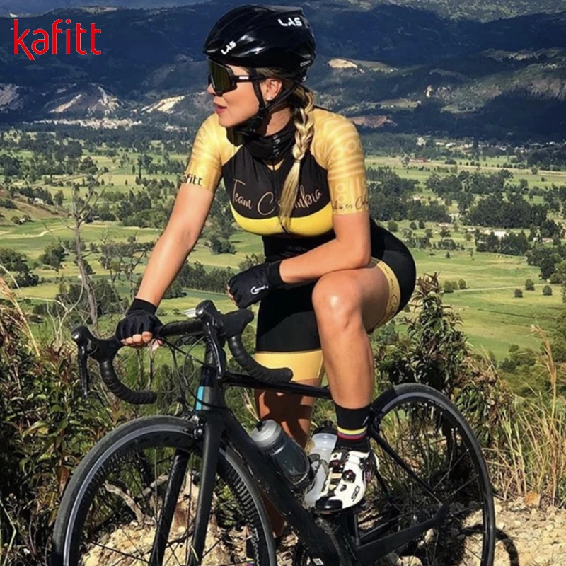 Женские велосипедные костюмы KAFITT с коротким рукавом летние защитой от
