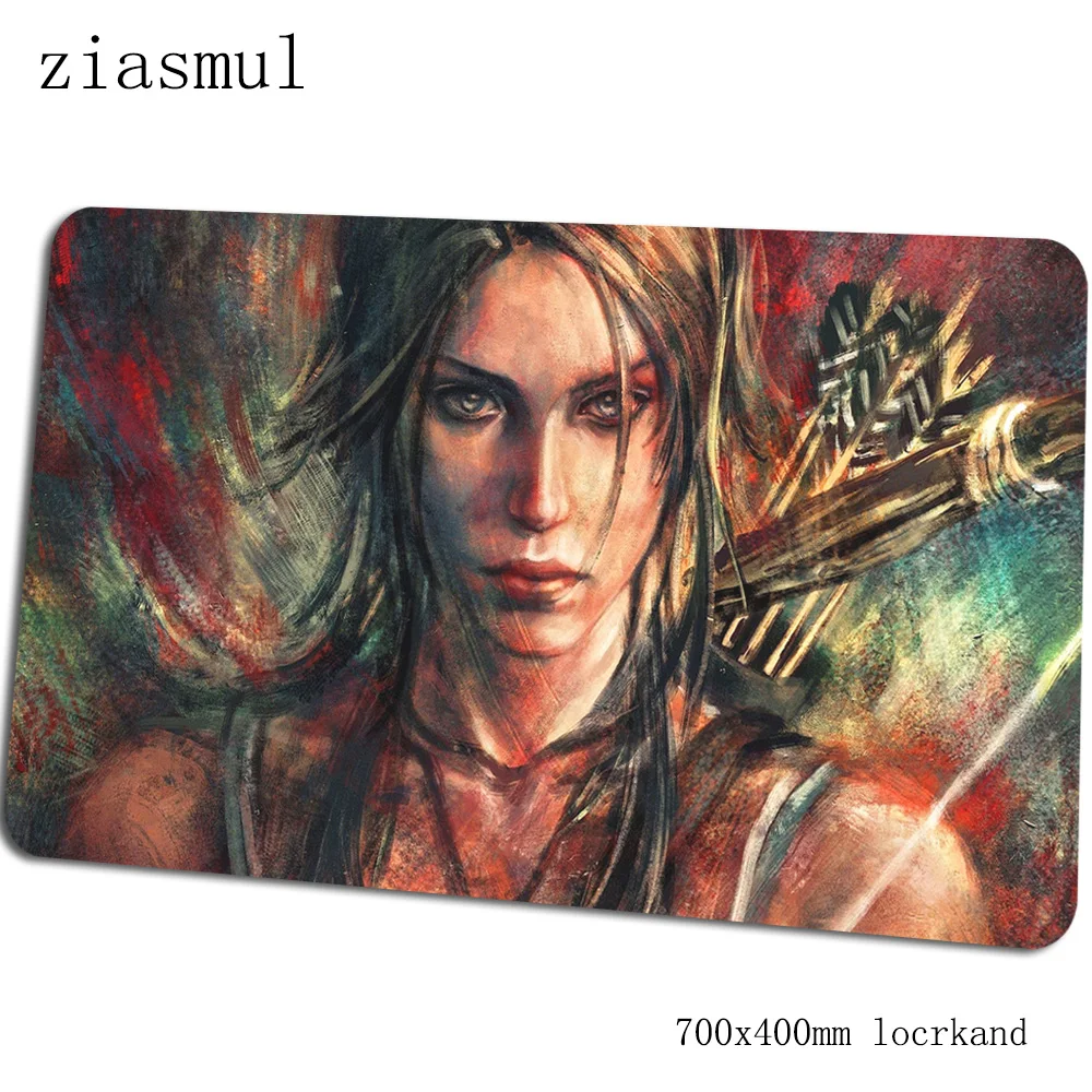 Tomb raider коврик для мыши геймер 700x400x3 мм игровой коврик для мыши подарок для мальчика notbook Настольный коврик натуральный резиновый padmouse pc gamer коврики геймпад - Цвет: Size 700x400x3mm