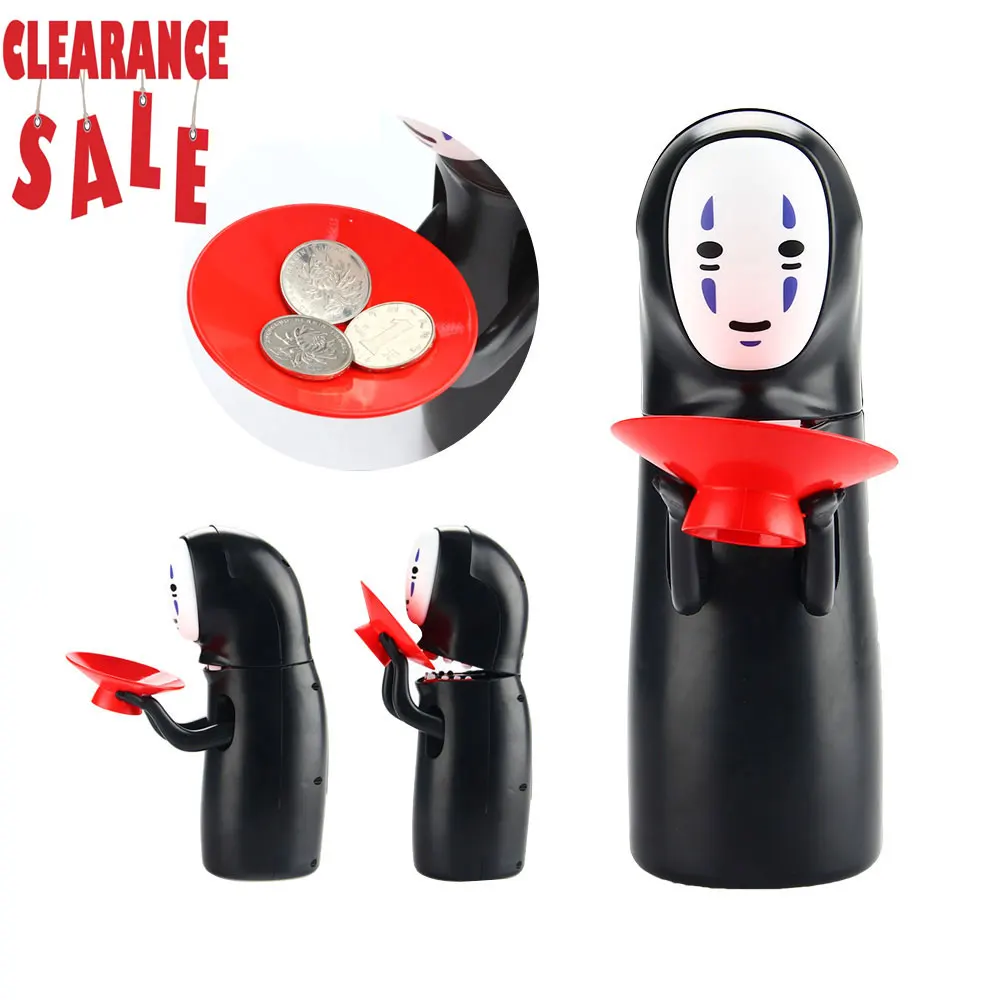  Birthday Halloween Xmas Party Gift No Face Eating Money Box Automatic Coin Saving Pot Cartoon Piggy