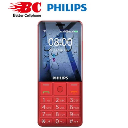Philips E289 2,4 дюймов 1700 мАч Батарея Одна камера 4 Гб ПЗУ Поддержка карты памяти Dual SIM 4G старый человек клавиатура телефон