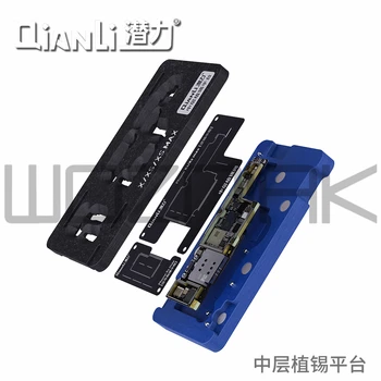 

Qianli Mainboard Middle Layer BGA Reballing Stencil Plant Tin Platform Logic Board Rework Tool for iPhone X XS XSMAX 11 pro max