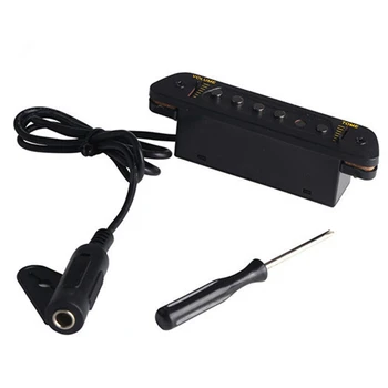 

ABGZ-Acoustic Guitar Pickup Soundhole Pickup Magnetic Single Coil Passive with Tone Volume Control for Acoustic Guitar